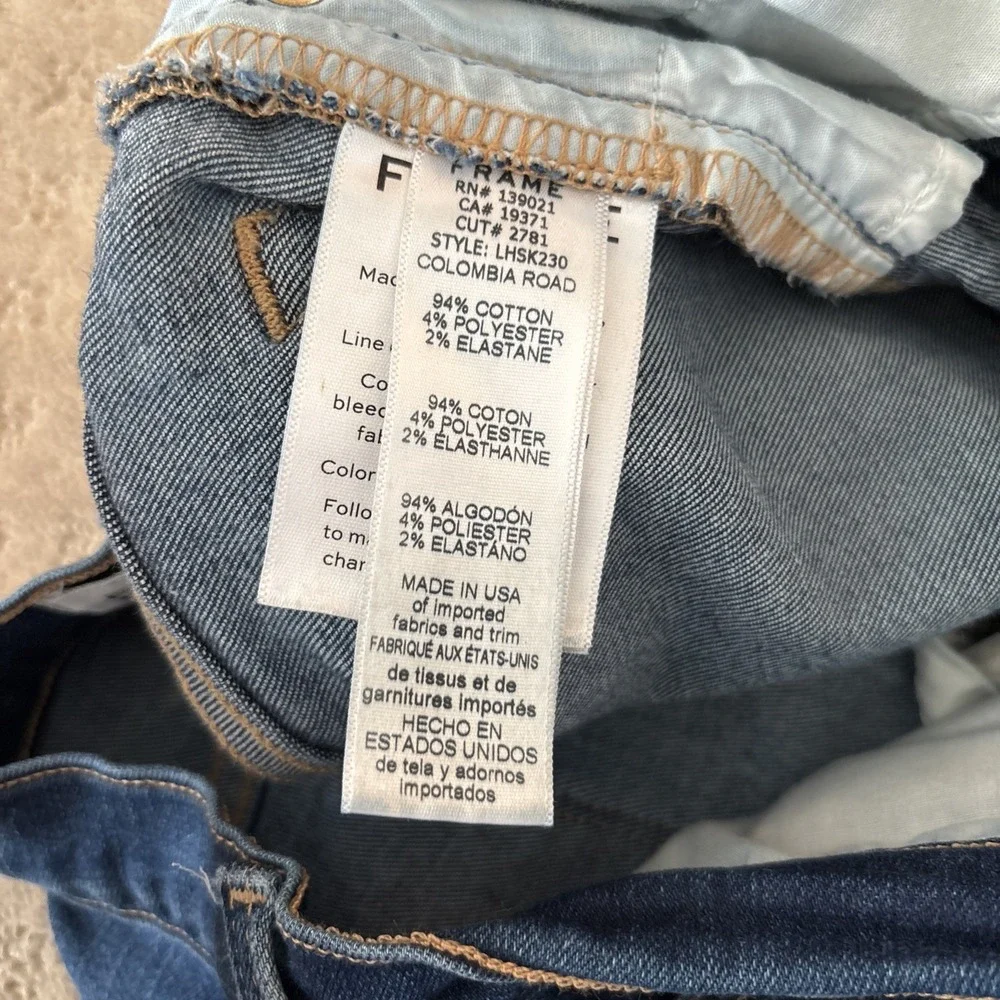 FRAME Le High Skinny Jeans Womens Size‎ 27 Blue Denim Columbia Road Wash